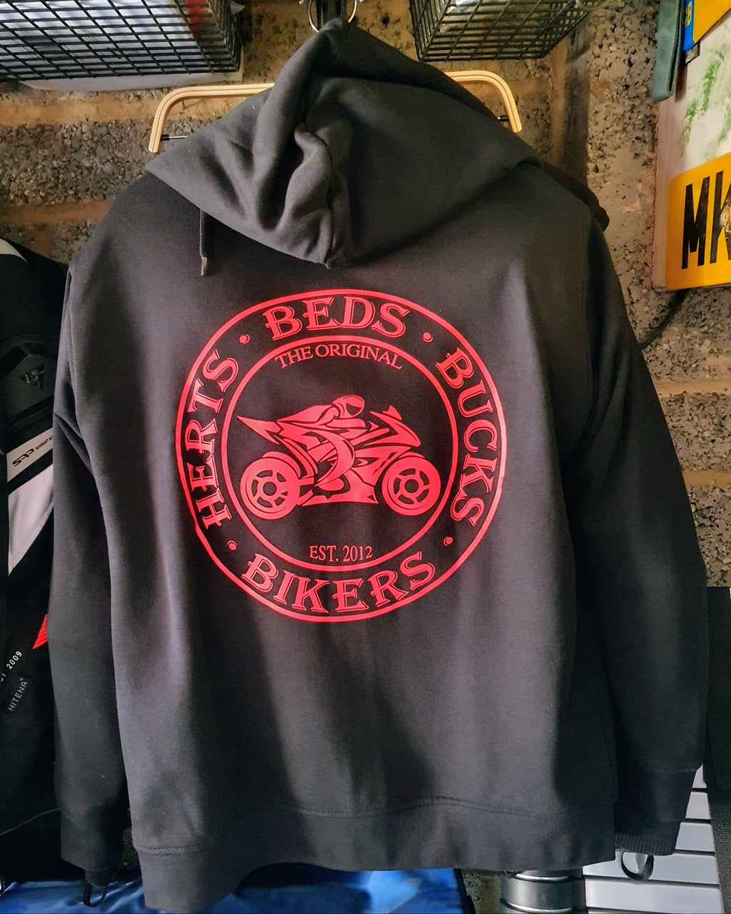 HBB-Bikers logo'd Zip-front hoodie