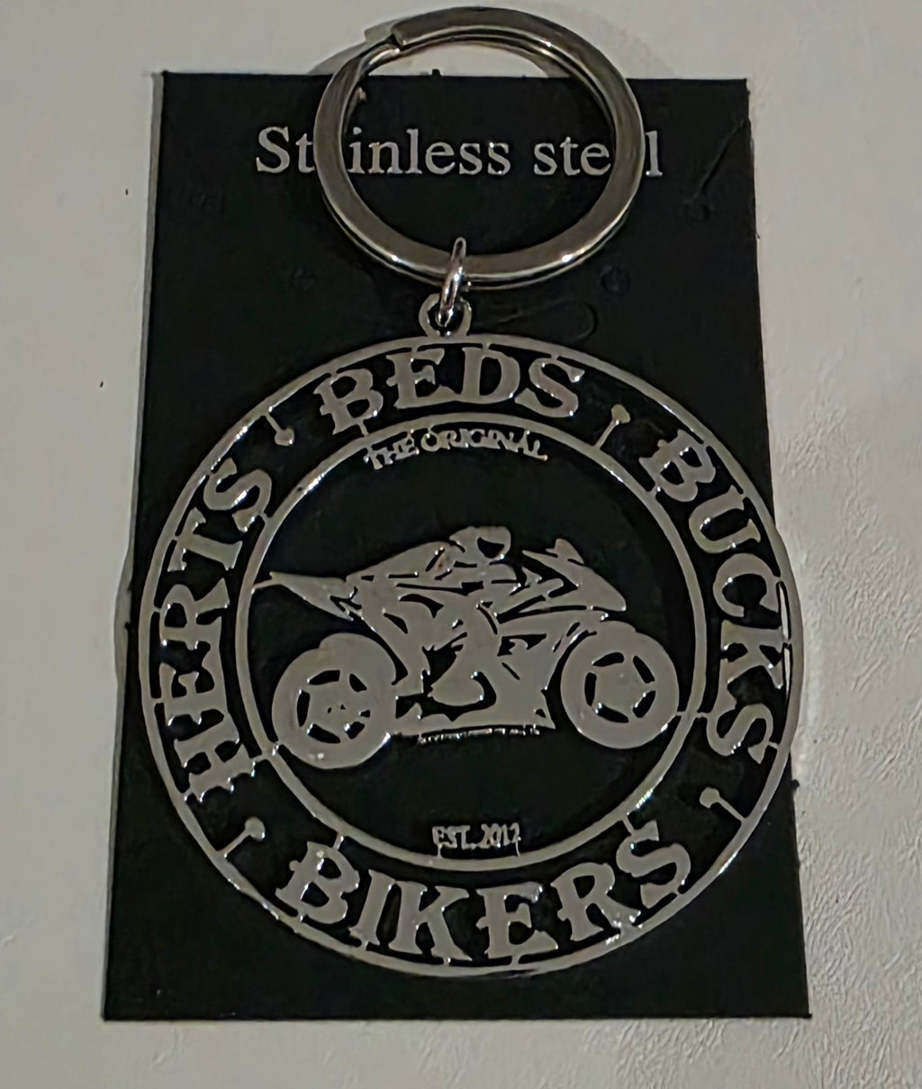 Stainless Steel HBB Bikers keychain