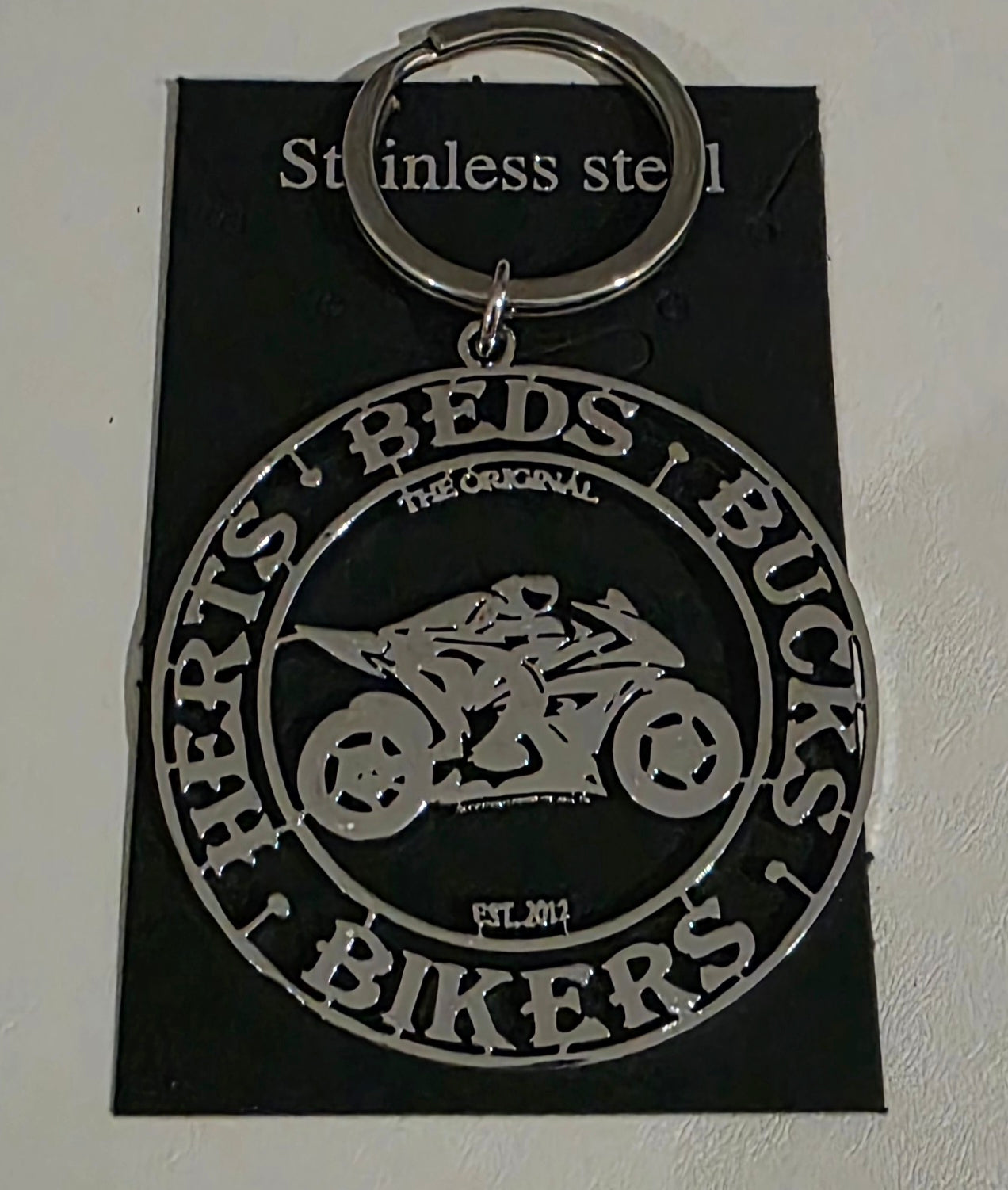 Stainless Steel HBB Bikers keychain