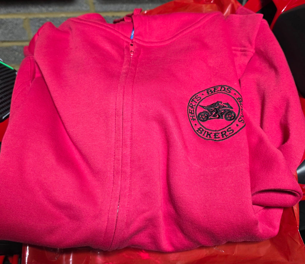 HBB-Bikers logo'd Zip-front hoodie