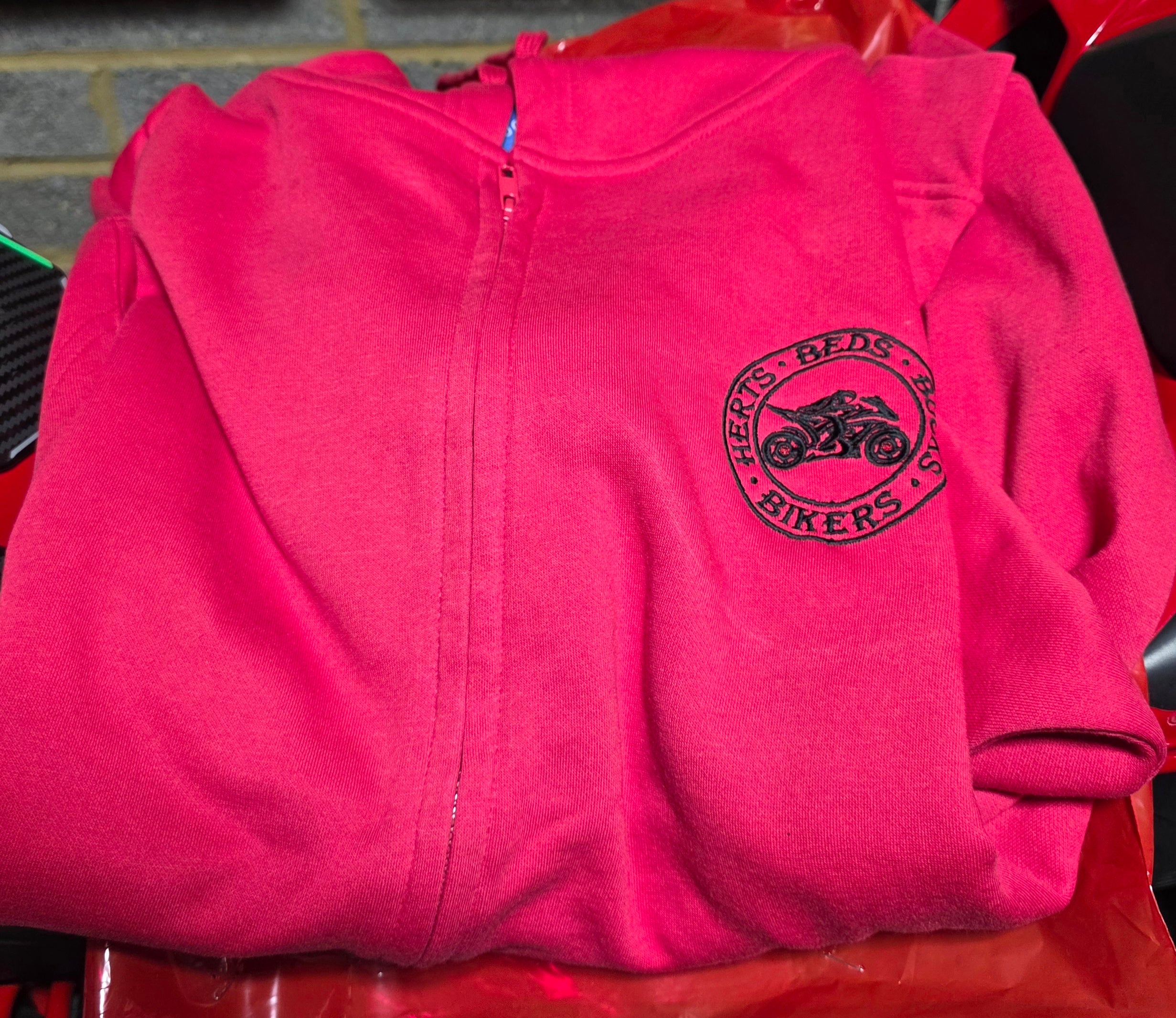 HBB-Bikers logo'd Zip-front hoodie
